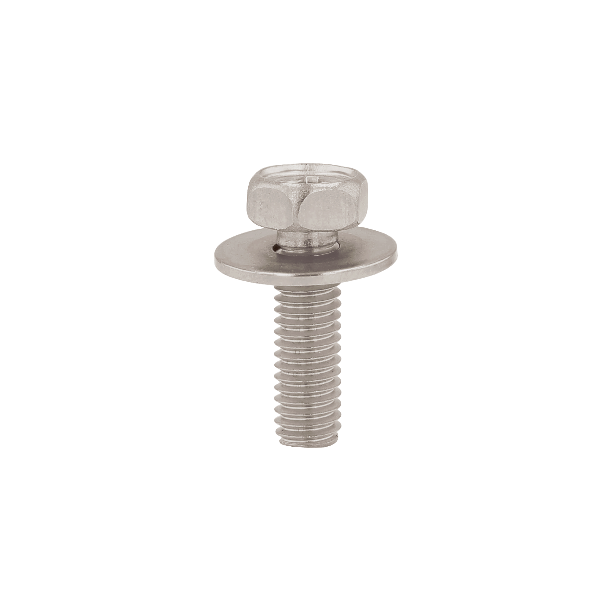 M6X1.0 Hex Phillips SEMS Screw Stainless, Fender Washer - BelMetric